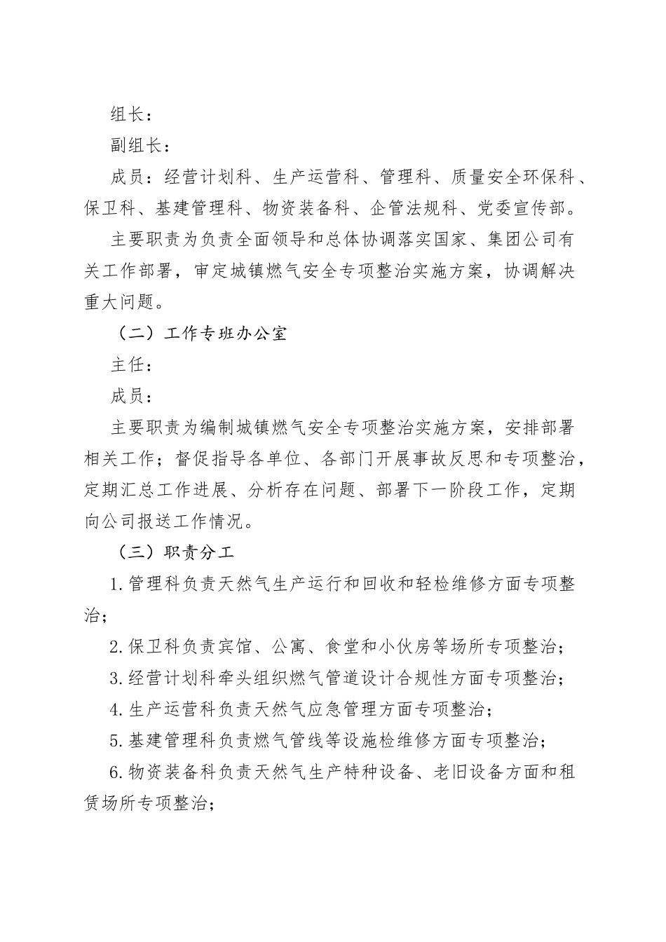 公司城镇燃气安全专项整治实施方案_第2页