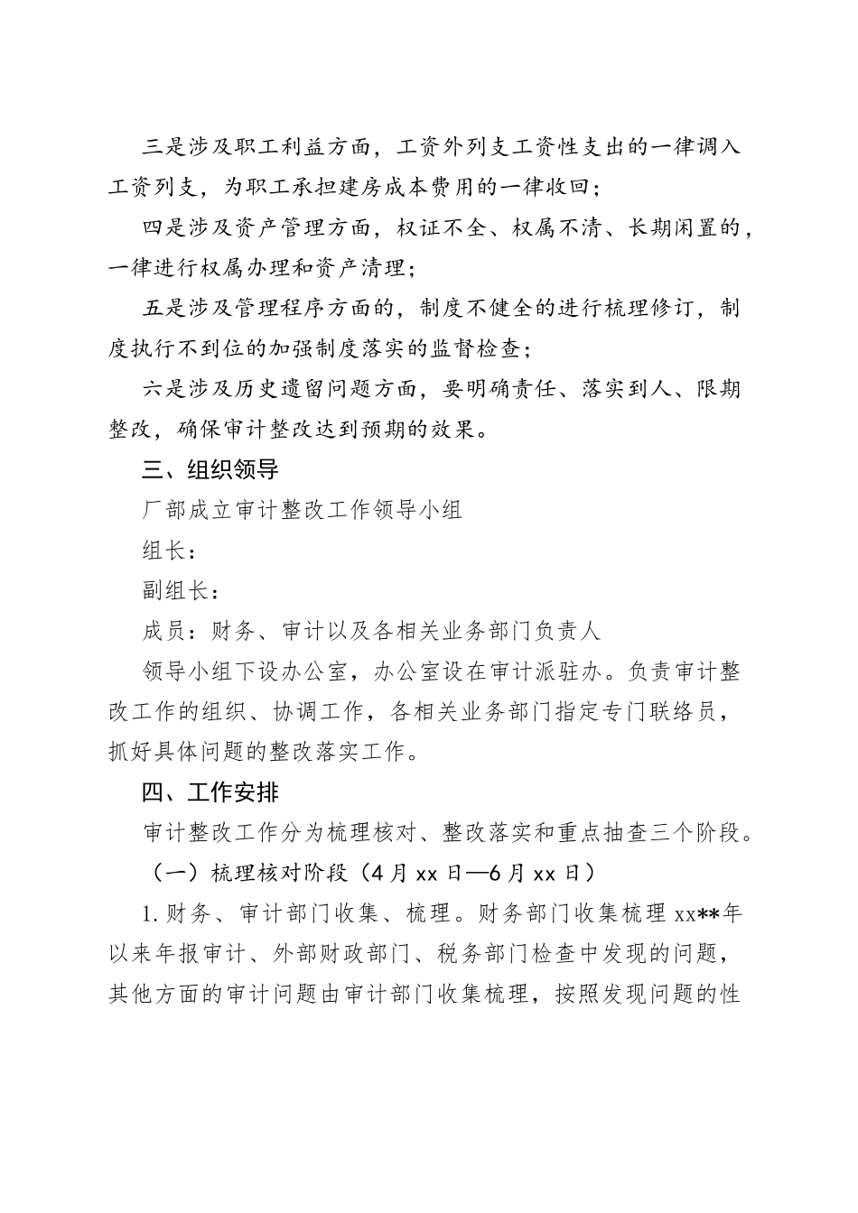 公司审计整改工作实施方案_第2页