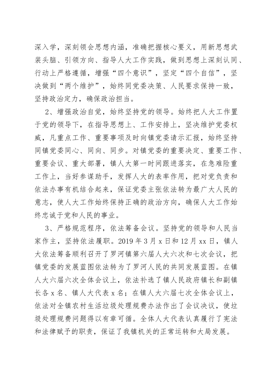 罗河镇人大工作报告_第2页