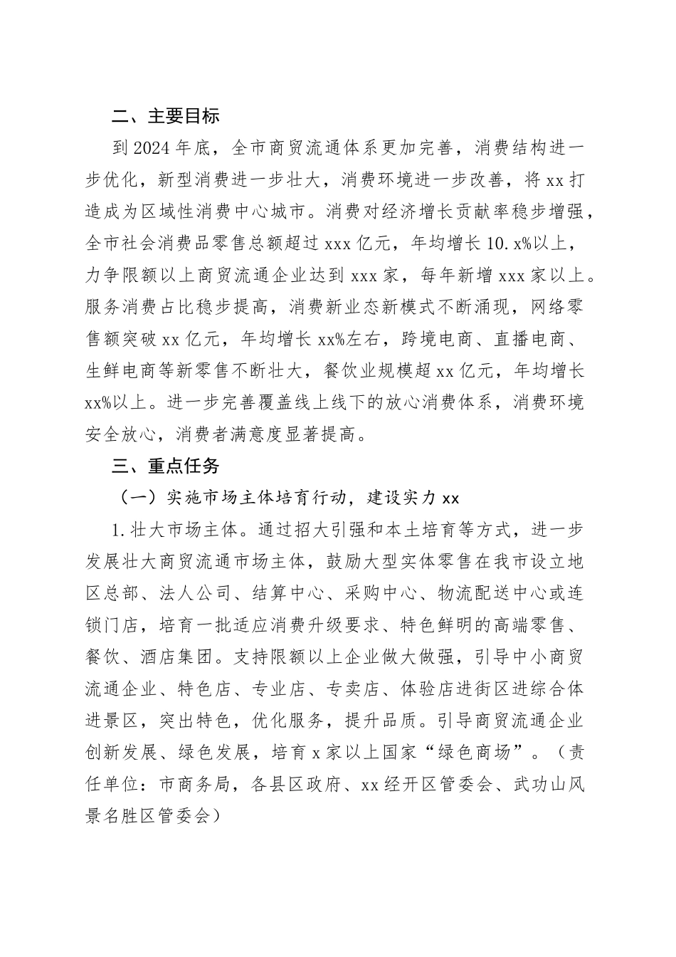 萍乡市促进商贸消费提质扩容三年行动方案（2022-2024年）（20220704）_第2页