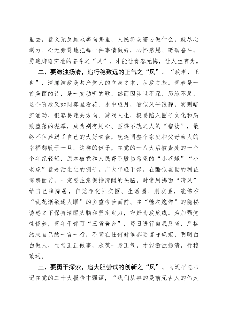 青年干部培训交流发言：青春筑梦正当时 理想领航新征程_第2页