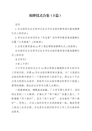 揭牌仪式合集（3篇）