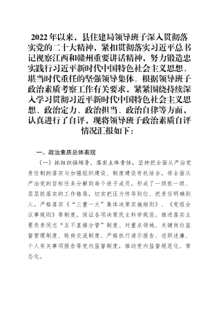 领导班子政治素质考察