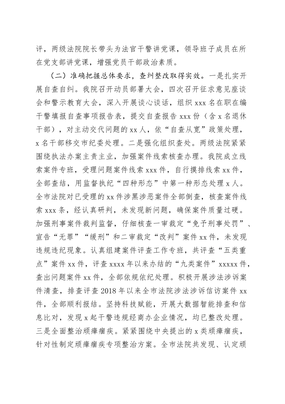 市中级人民法院队伍教育整顿常态化机制建设情况报告_第2页