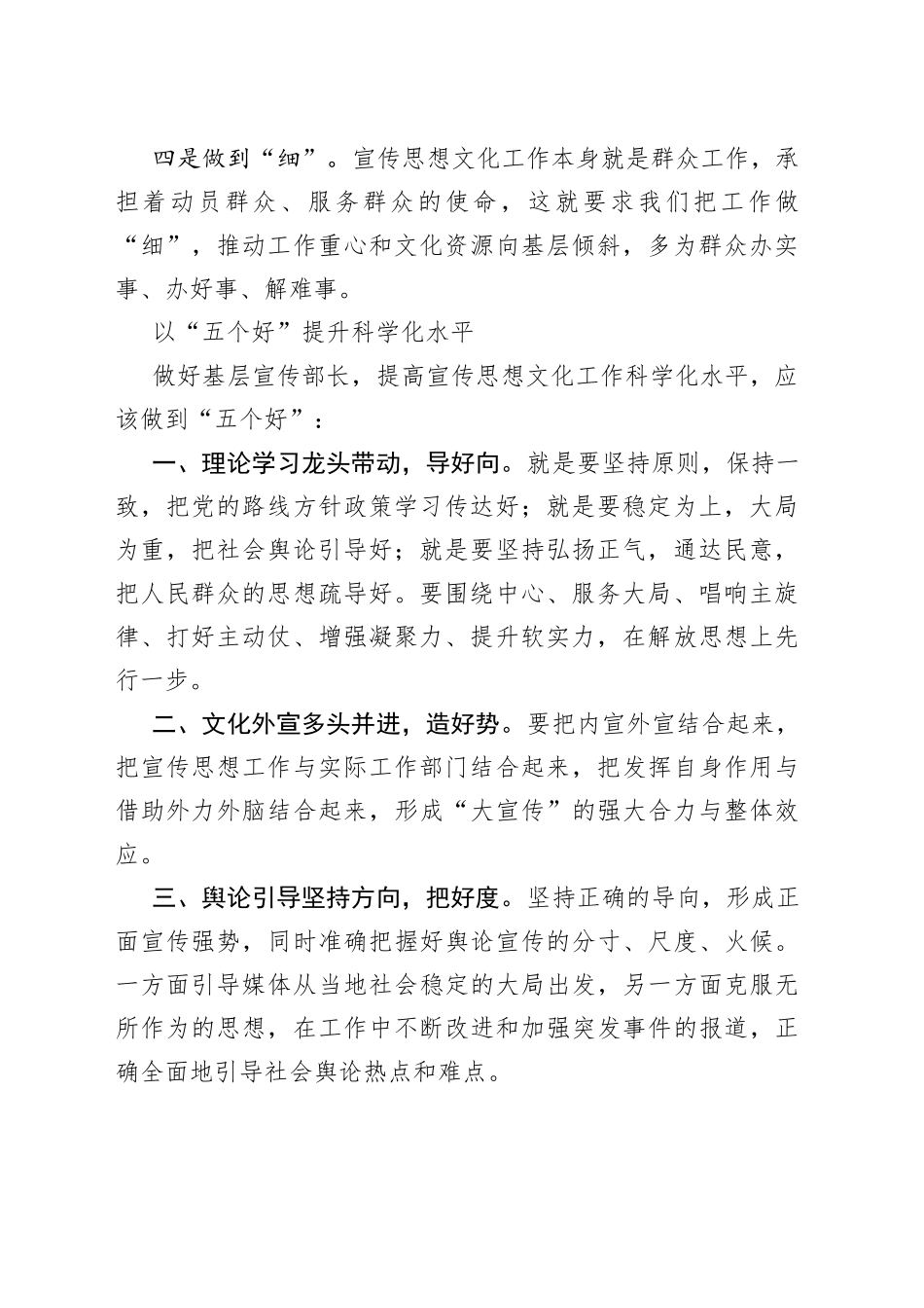 宣传部长座谈会发言材料_第2页