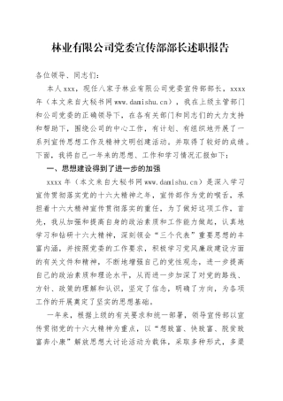 宣传工作述职报告（2篇）