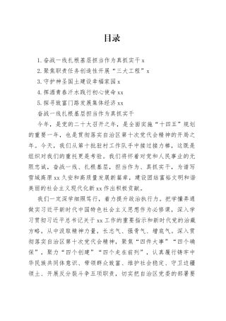 驻村工作队队长、驻村工作队副队长在全区干部驻村工作会议上的交流发言合集