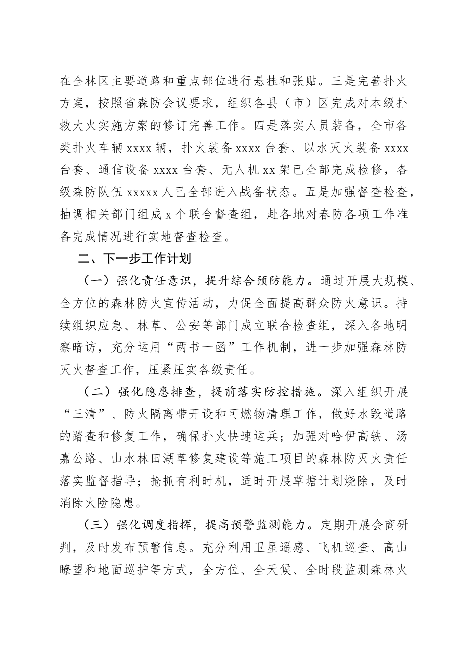 2022年春季森防准备情况的报告_第2页
