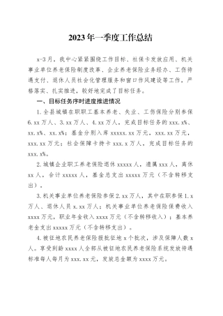 2023年一季度工作总结（20230614）