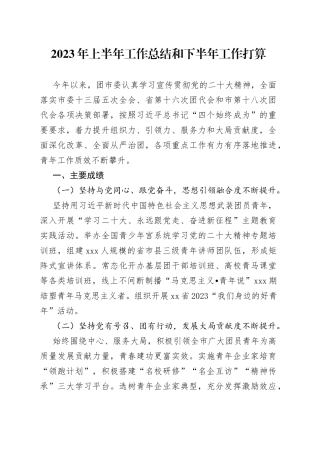 2023年上半年团市委工作总结