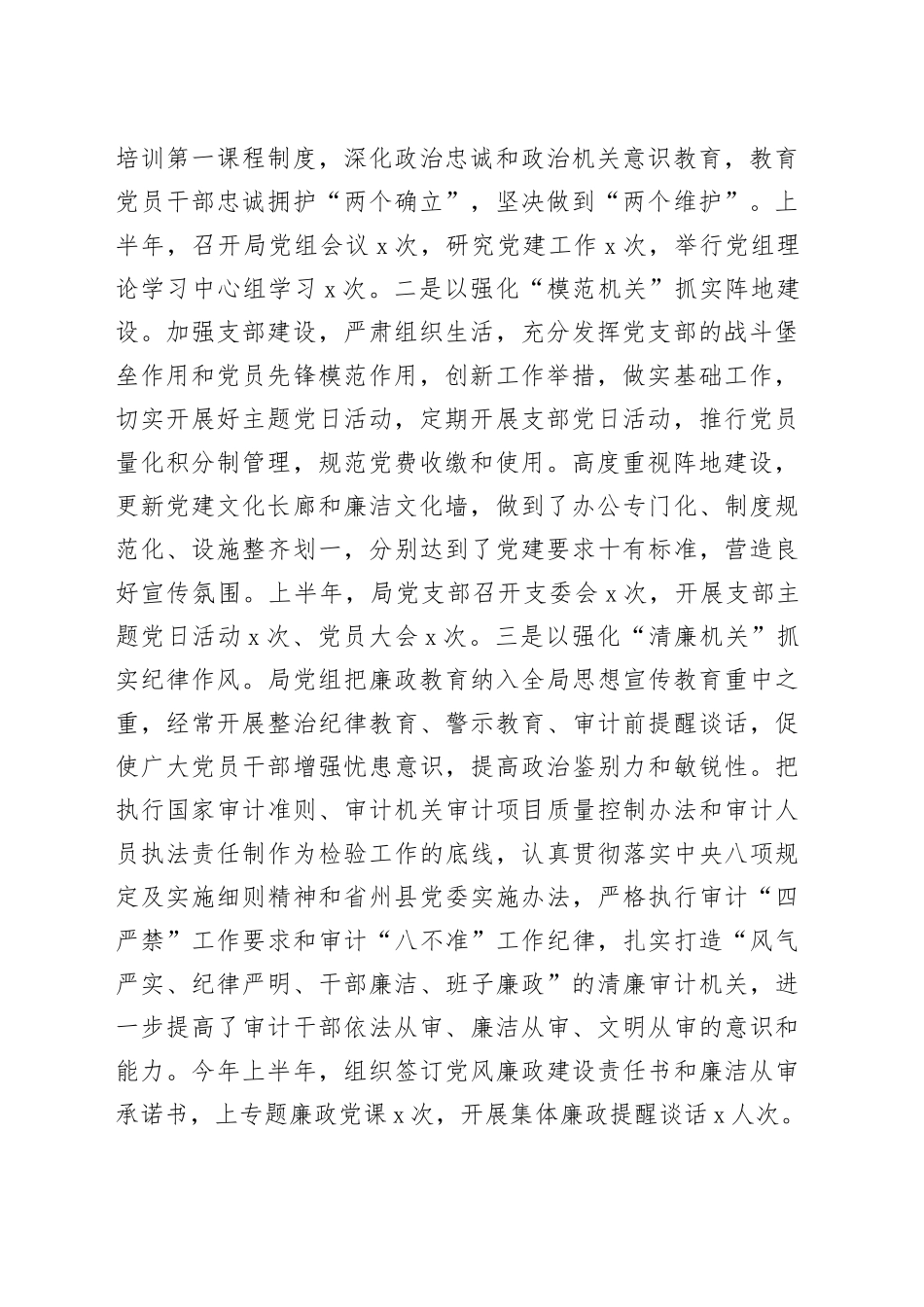 2023年上半年工作总结及下半年工作计划（审计局）_第2页