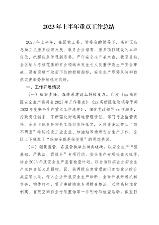 2023年上半年重点工作总结（20230621）