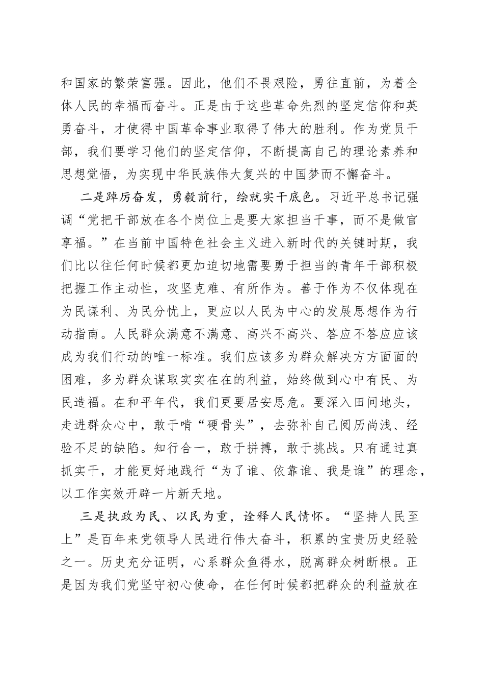 主题教育读书班研讨感悟：绘就实干底色 诠释人民情怀_第2页