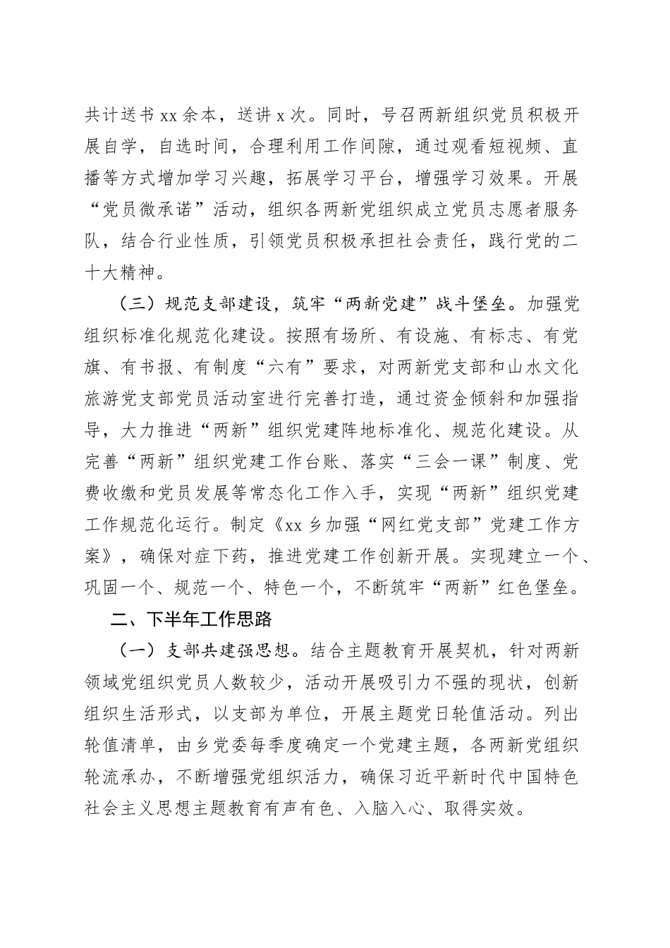 乡“两新”党建上半年工作总结及下半年工作思路_第2页