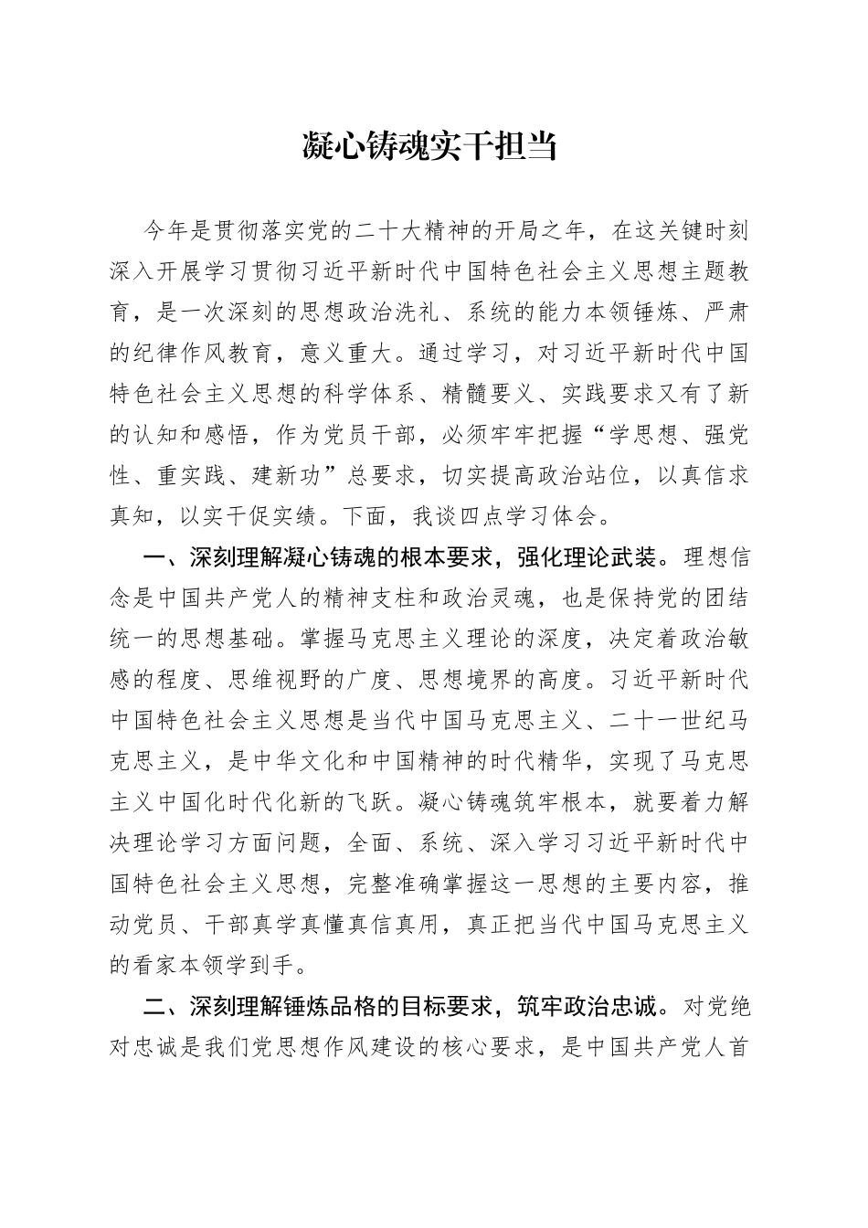 凝心铸魂 实干担当_第1页