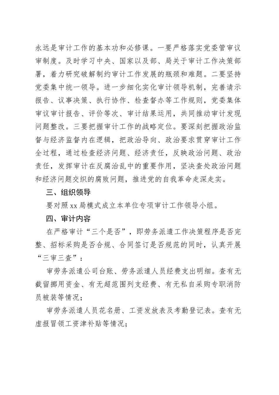 劳务派遣专项审计工作方案_第2页