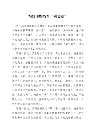 写好主题教育“实文章”