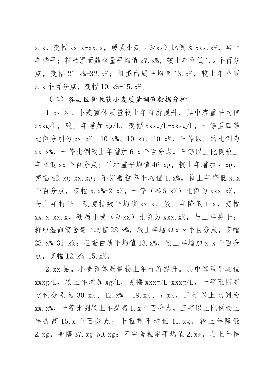 2023年度市新收获小麦质量调查分析报告（20230807）_第2页