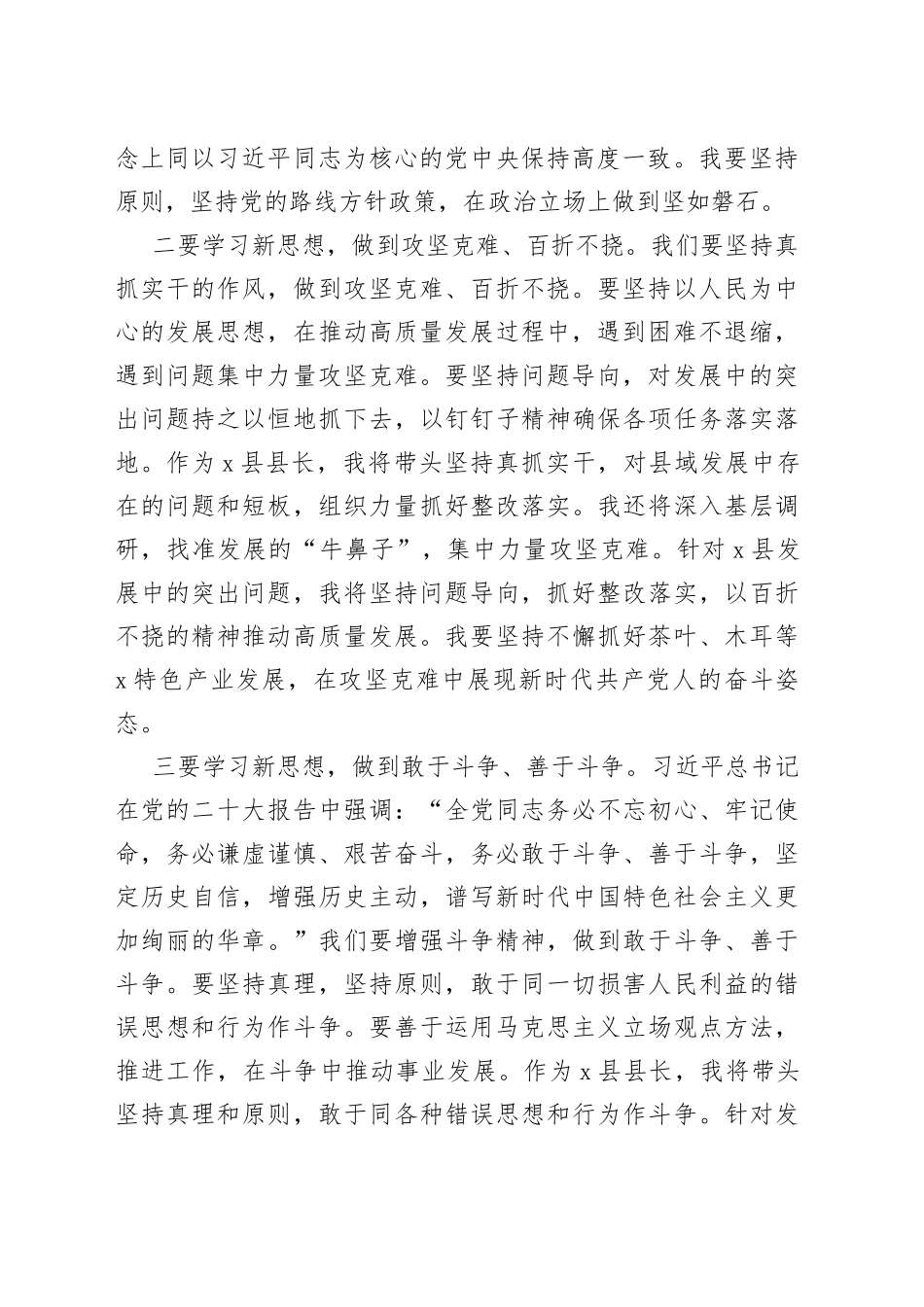县长2023年主题教育读书班研讨发言提纲_第2页
