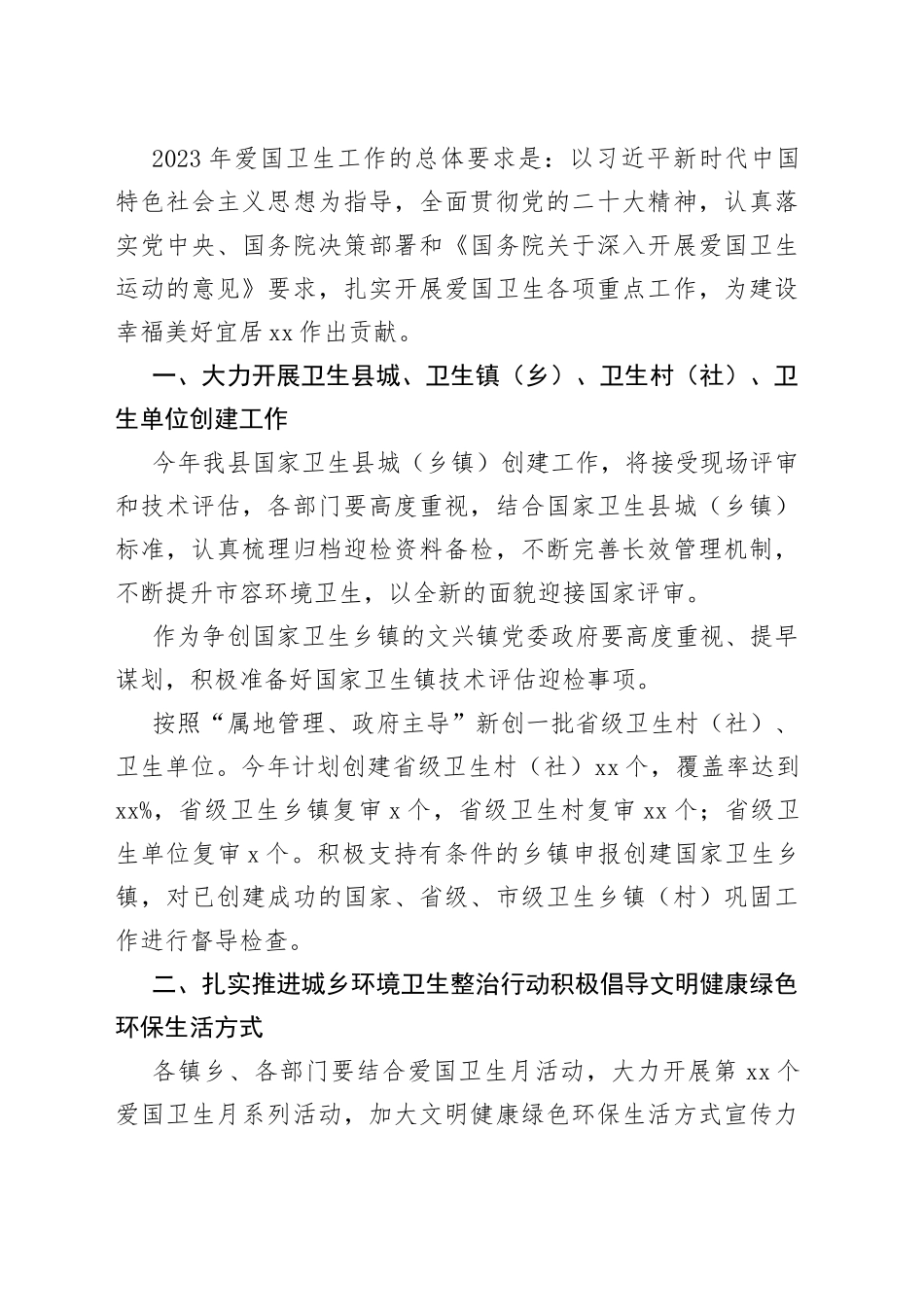 2023年爱国卫生工作要点合集（19篇）_第2页