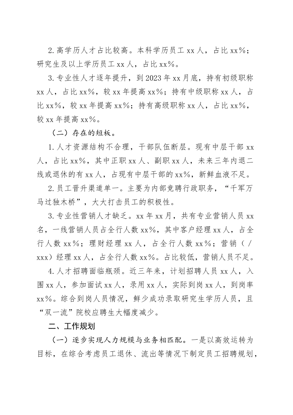 X银行人才队伍建设规划_第2页