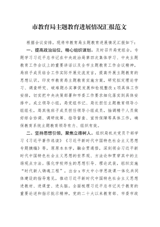 市教育局教育类工作汇报总结报告