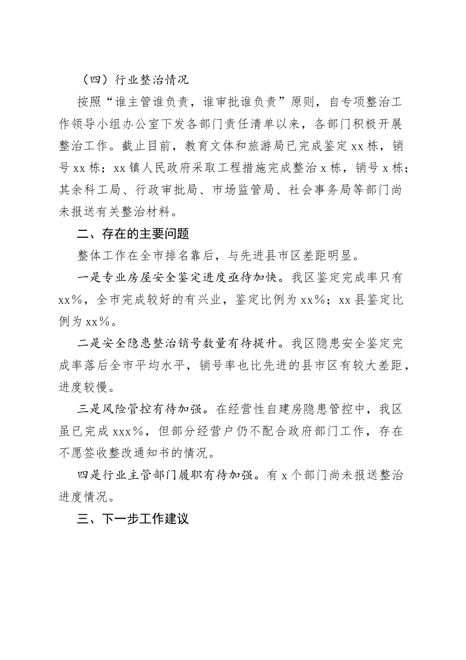 建设局在2023年全区自建房安全专项整治工作专题会议上的汇报_第2页