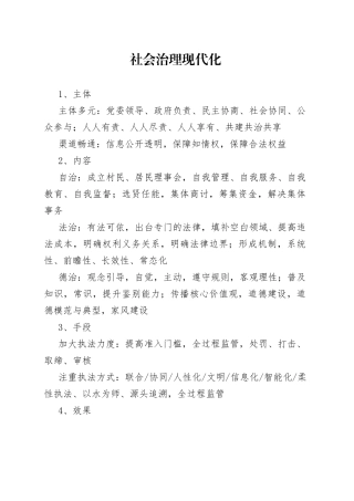 申论积累-社会治理现代化