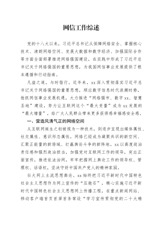 网信工作综述
