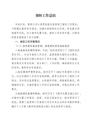 案防工作总结