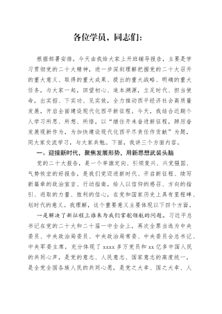 党的二十大党课讲稿