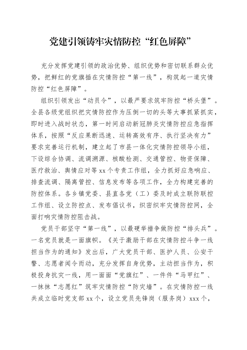 党建引领铸牢灾情防控“红色屏障”_第1页