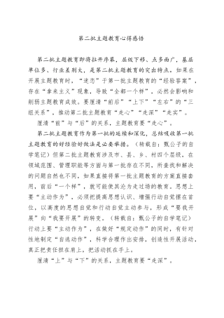 第二批主题教育心得感悟