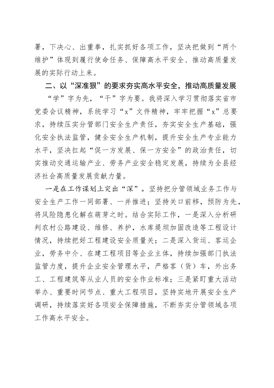 分管副县长在安全生产会议上的交流发言：全面夯实高水平安全助推经济高质量发展_第2页