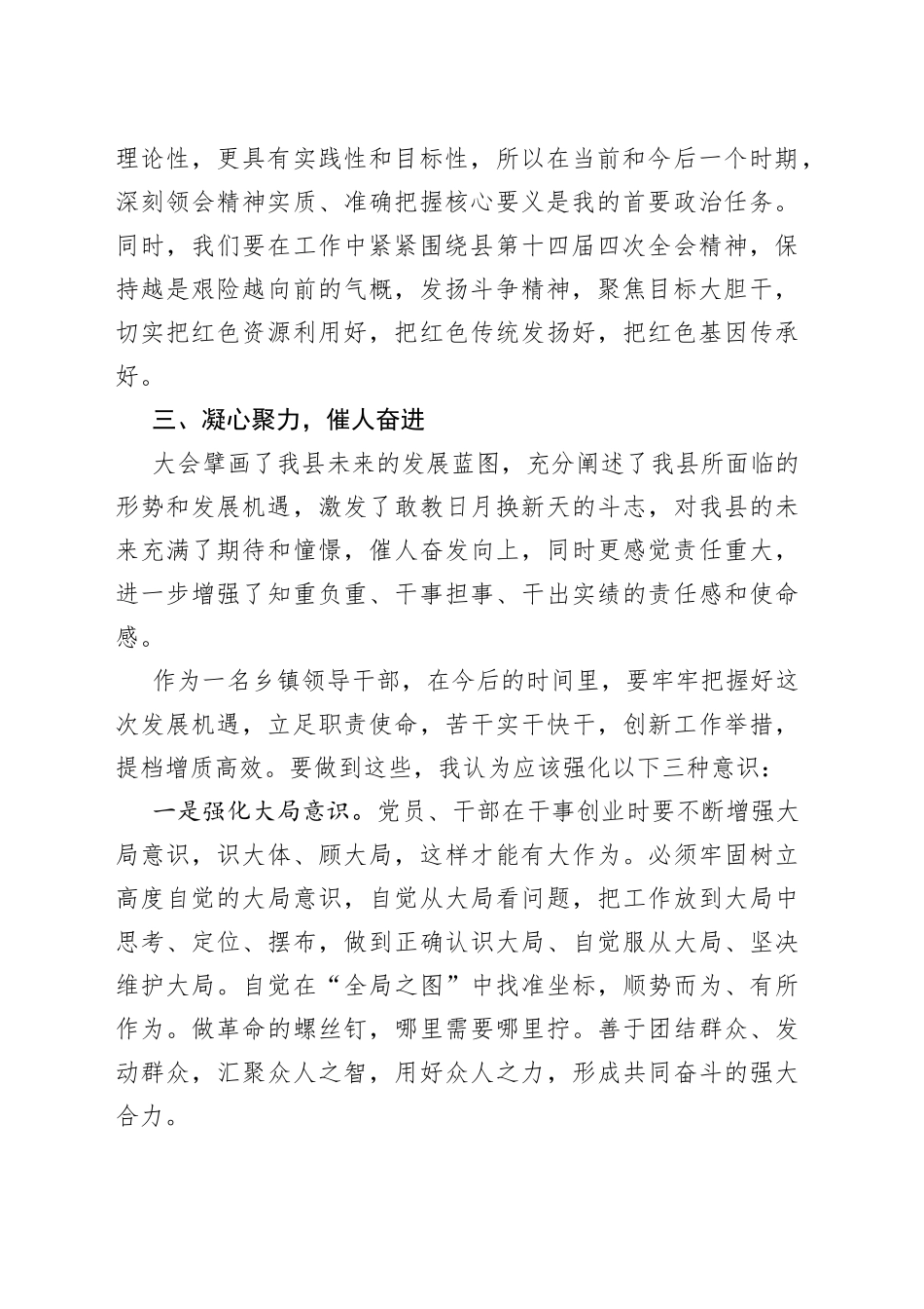 学习县委第十四届四次全会精神心得体会_第2页