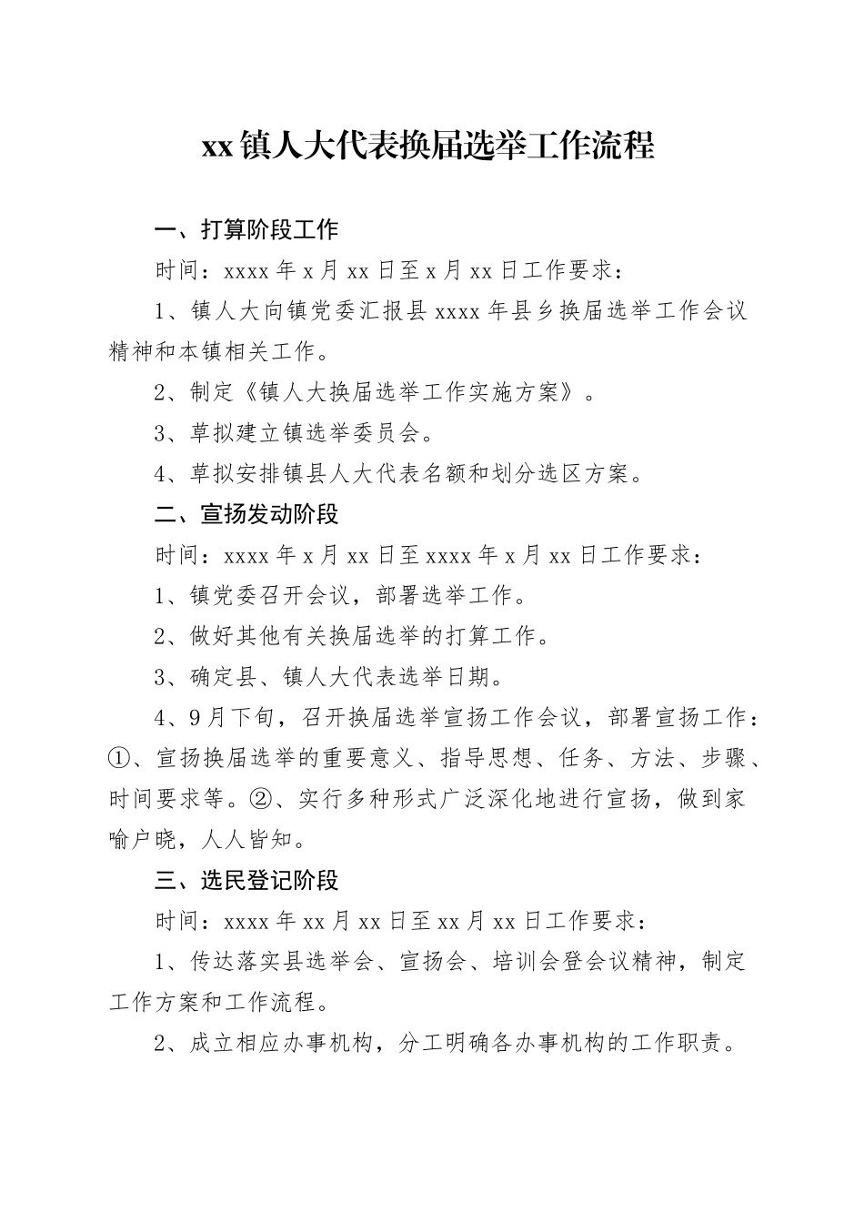 镇人大代表换届选举工作流程_第1页