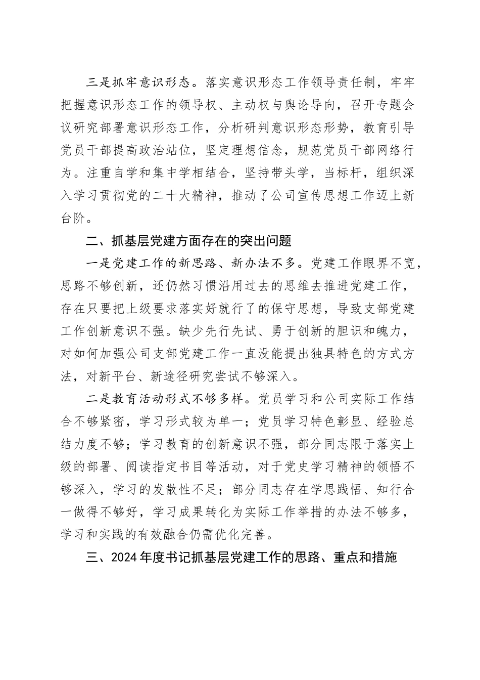 党支部书记2023年抓党建工作述职报告-2_第2页