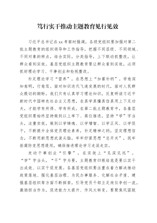 笃行实干推动主题教育见行见效