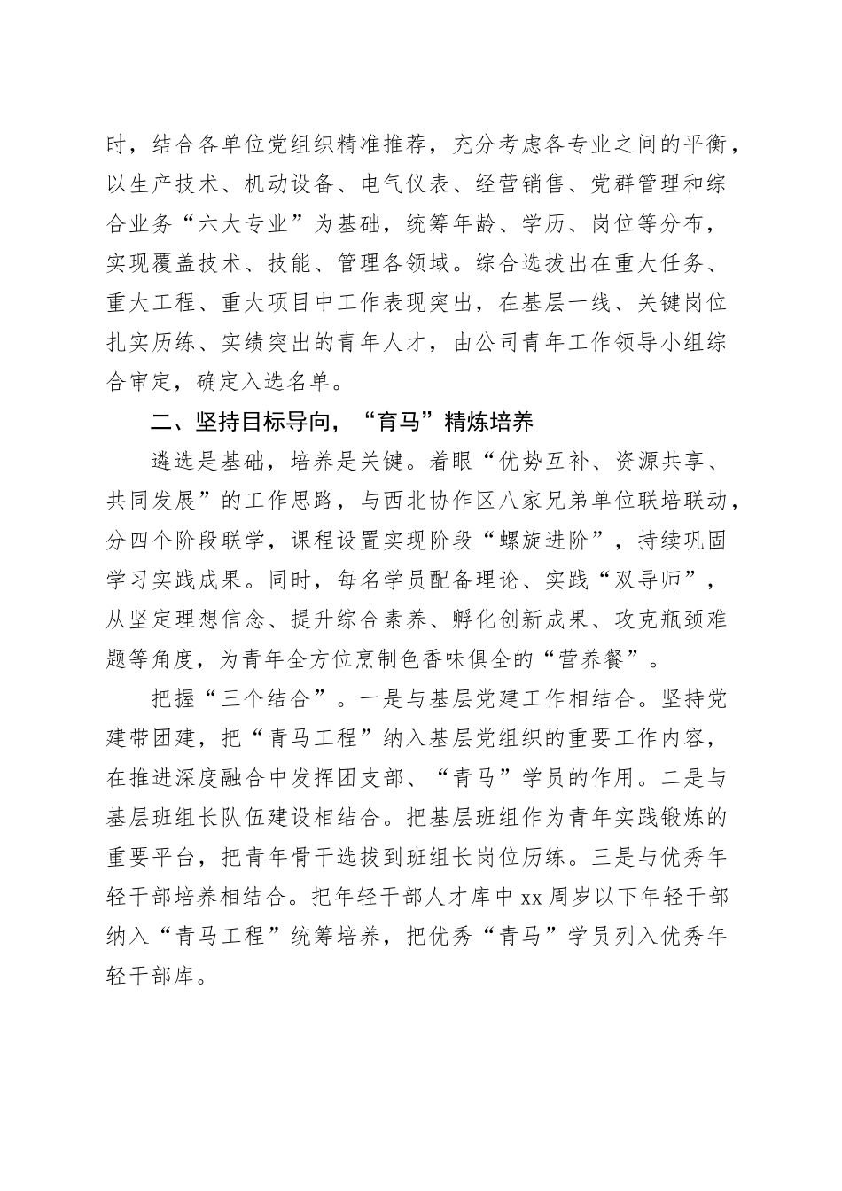 公司党委书记在集团“青马工程”推进表彰大会上的发言_第2页