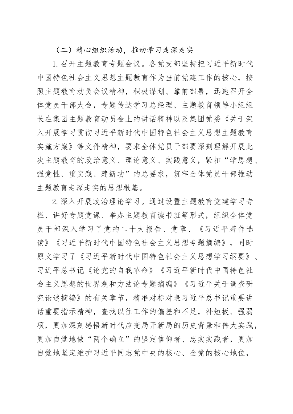 公司党委主题教育督导进展情况工作汇报_第2页