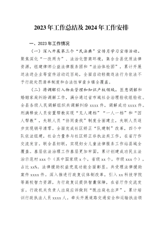 2023年工作总结及2024年工作安排（20231201）