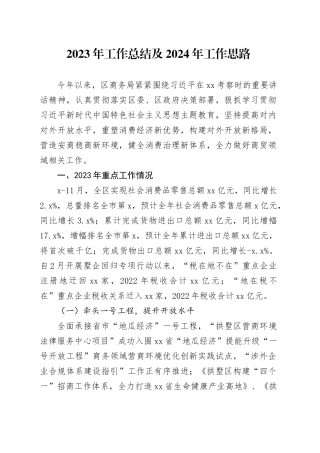 2023年工作总结及2024年工作思路（20240109）