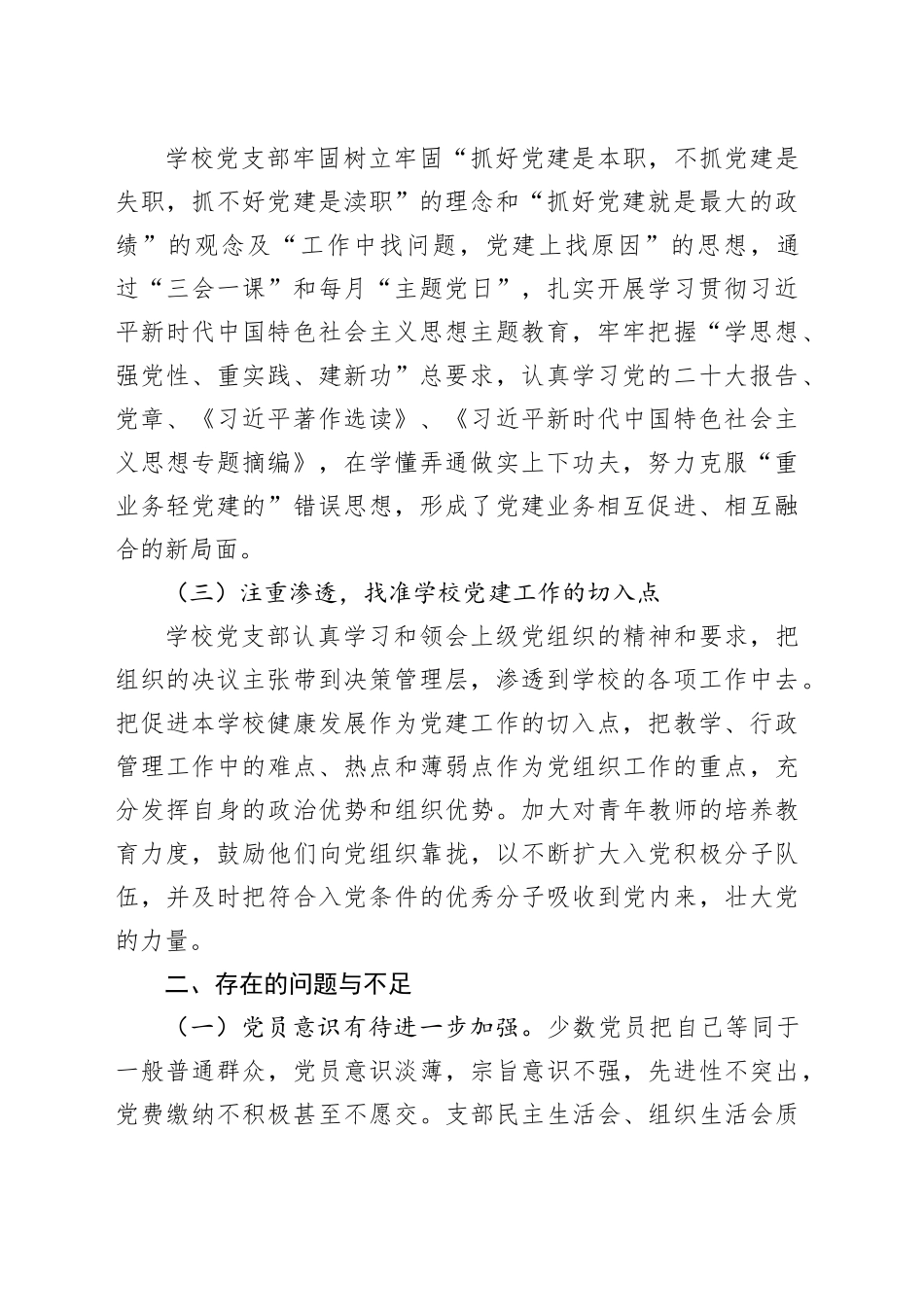 2023年学校党建工作总结汇报报告231206_第2页