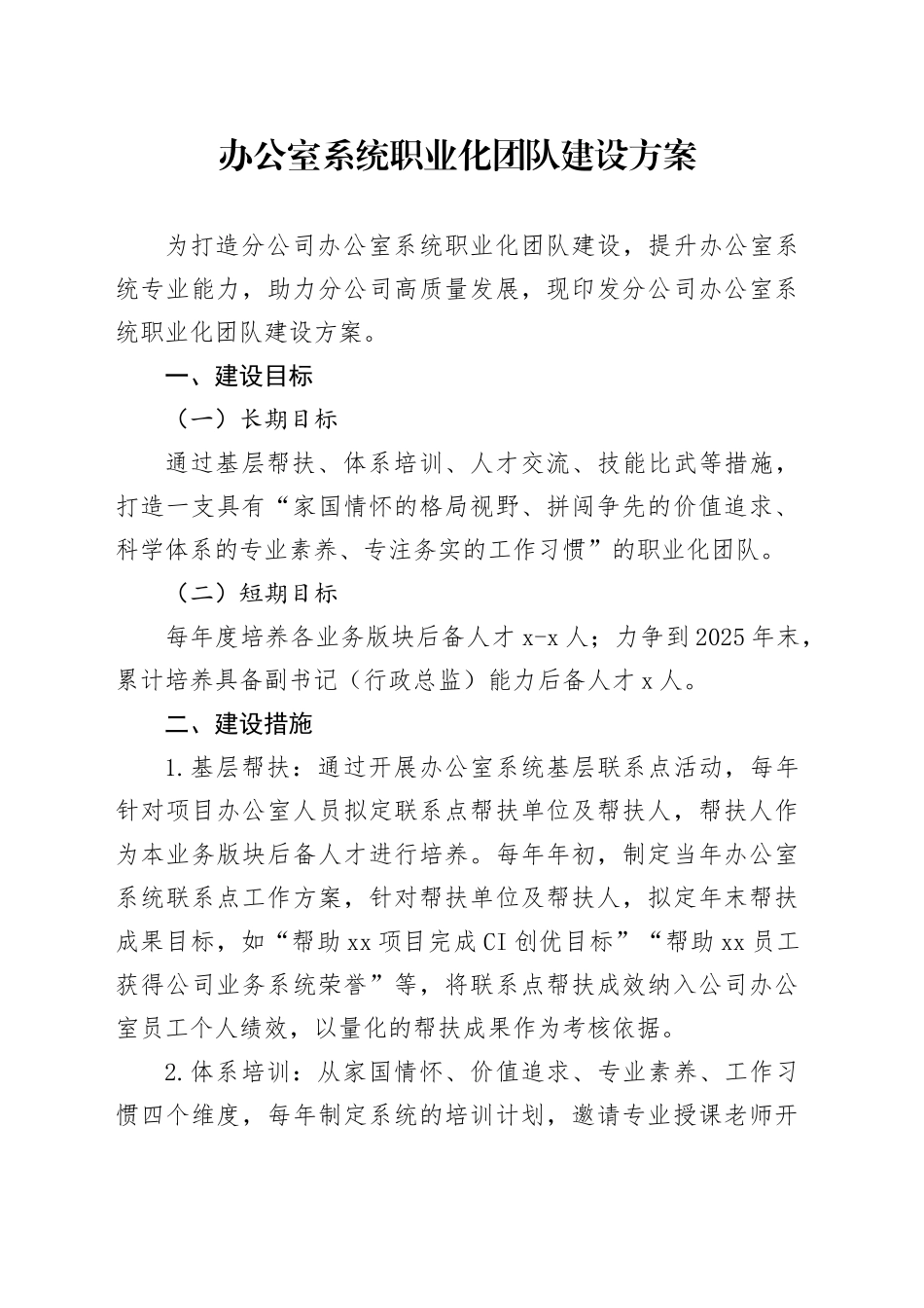 办公室职业化党建设方案_第1页