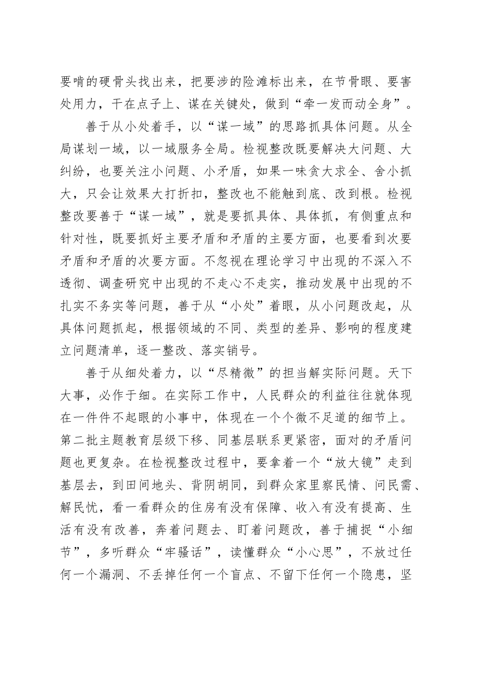 检视整改要“抓大不放小”_第2页