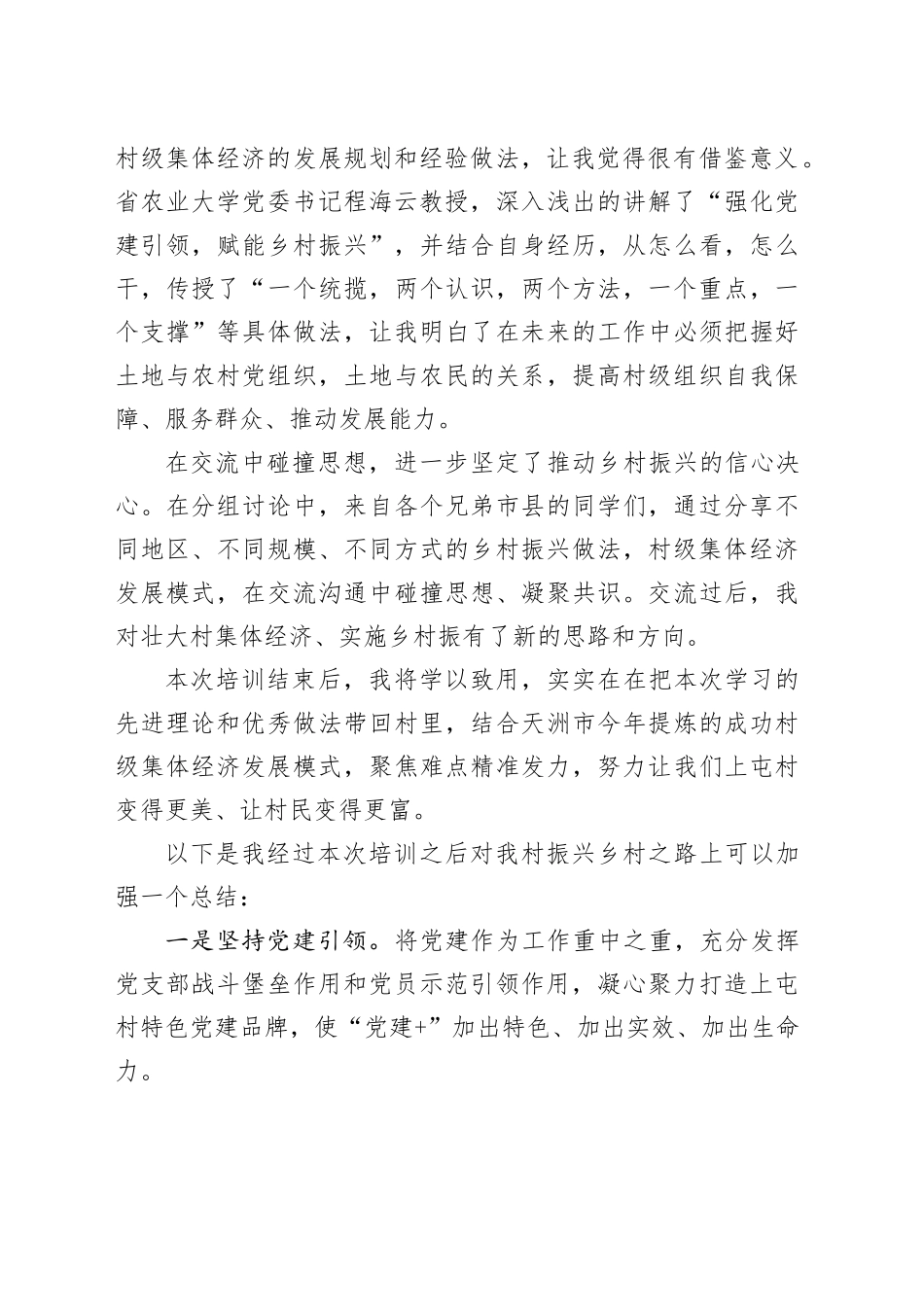 交流发言：坚持党建引领走稳振兴之路_第2页