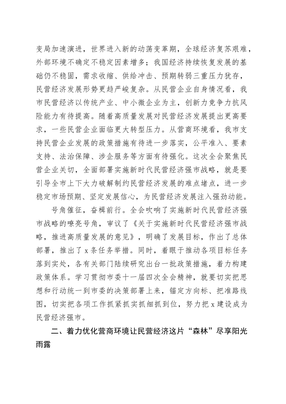全市民营经济工作会议讲话_第2页