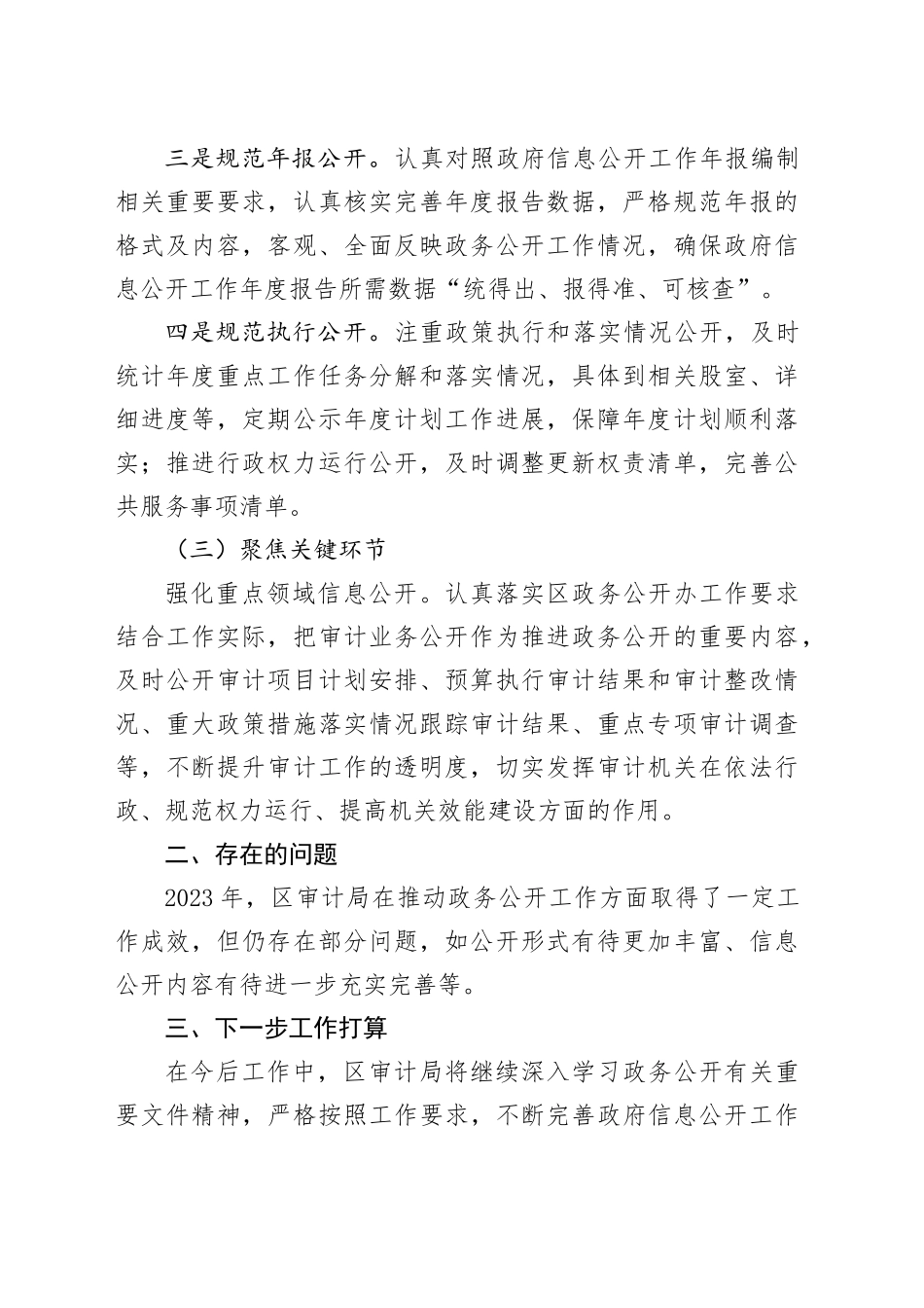 审计局2023年度政务公开工作总结（20231227）_第2页