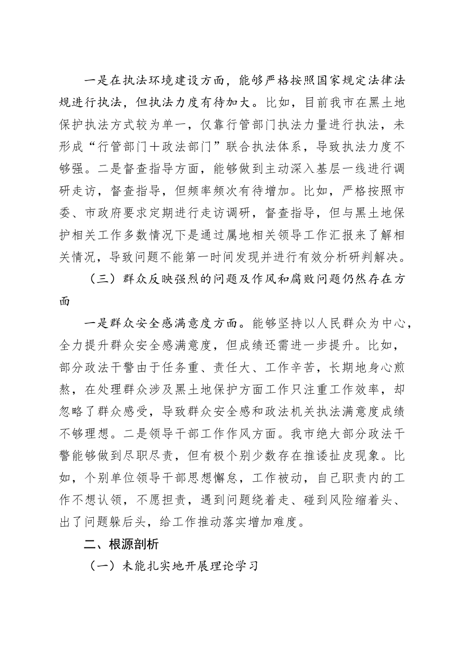 市委班子成员2023年巡察整改专题民主生活会个人发言提纲_第2页