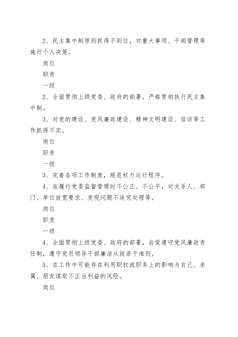 乡镇街道个人廉政风险点和防控措施表格231204_第2页